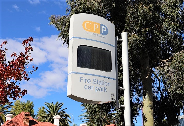 Fire Station car park sign