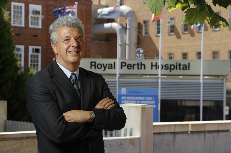 Professor Leon Flicker outside Royal Perth Hospital