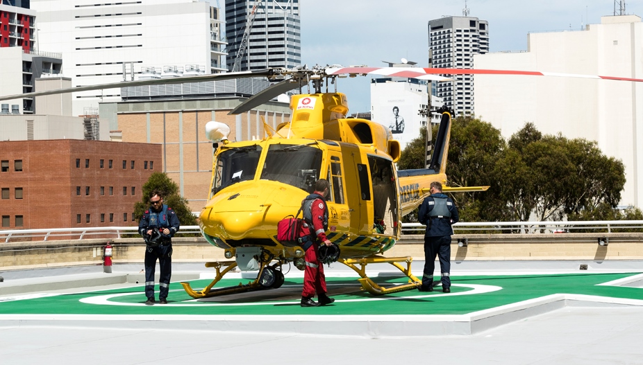 Photograph of trauma helicopter